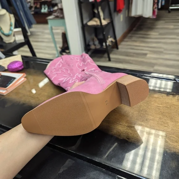 Women's pink cowgirl boots - Picture 7 of 8